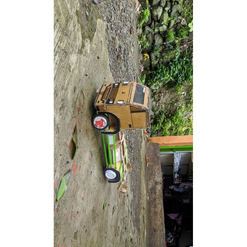 Miniatur Truk Umplung Dari Kardus ( Bisa Oleng )