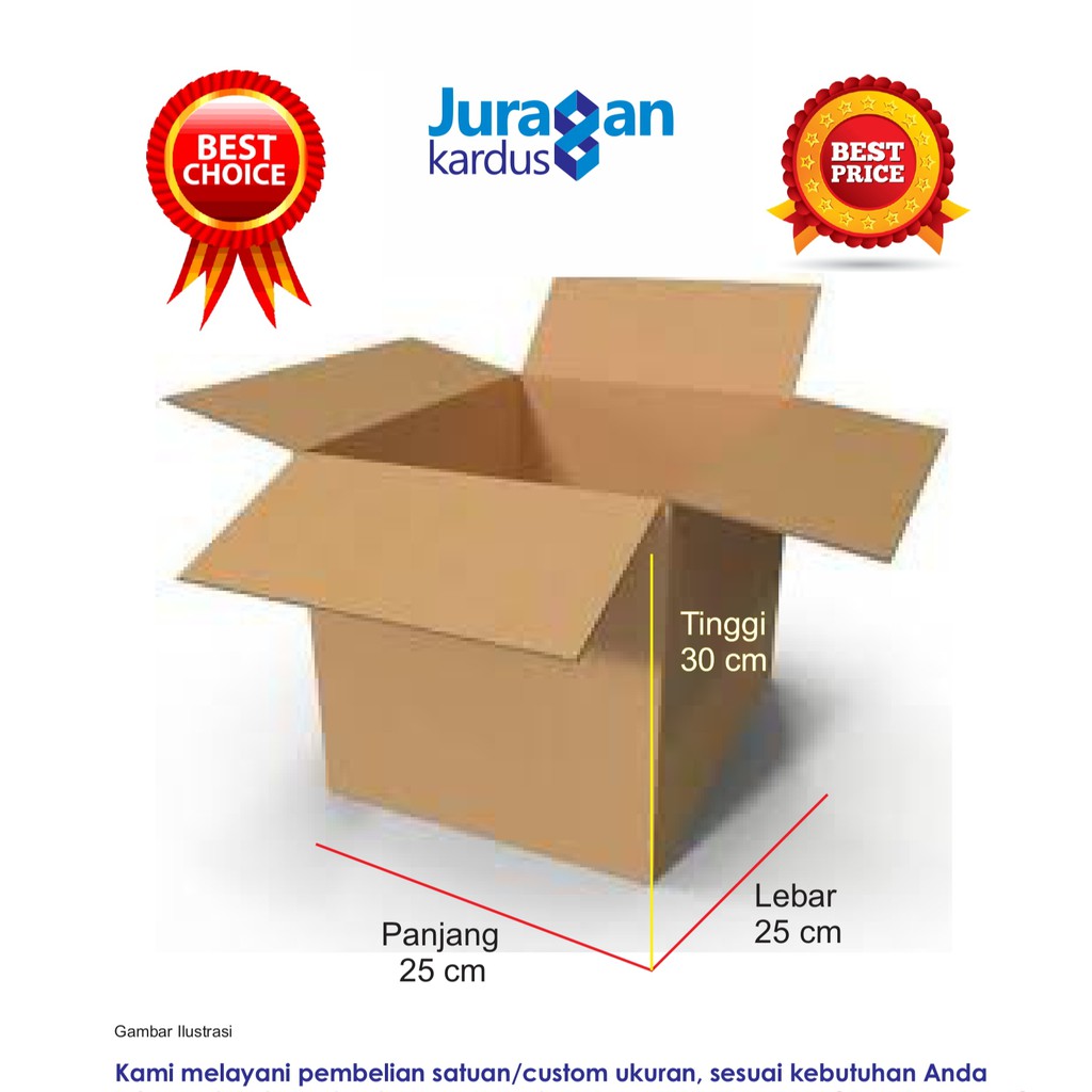 

Kardus Polos 25x25x30 cm