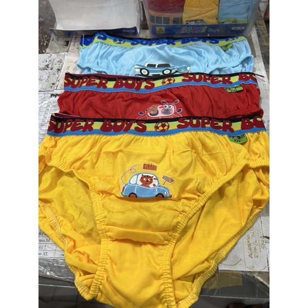 (3pcs) celana dalam anak karet boxer AGREE AG202 boy cowo laki kotak mika