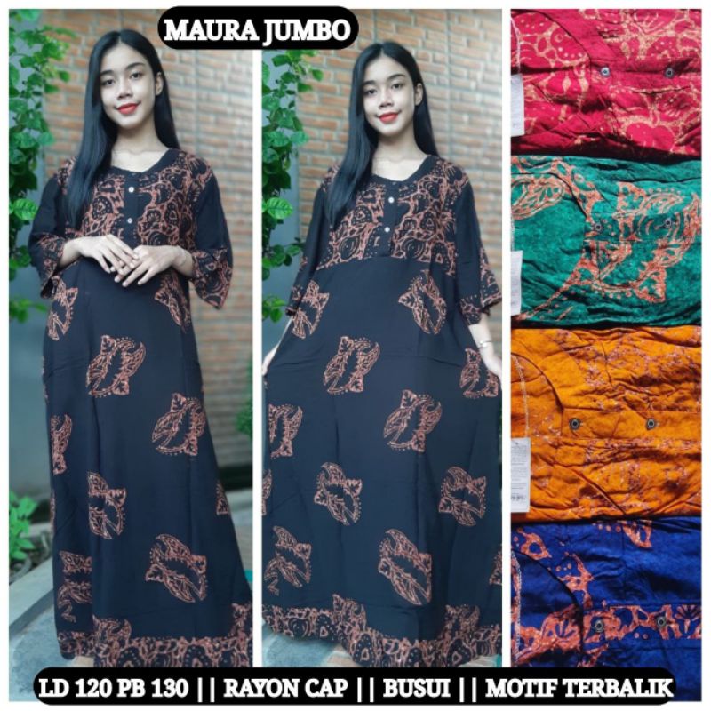 DASTER Maura jumbo busui ld 130 gugo kancing depan Batik cap pekalongan-1