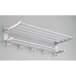 Rak Handuk Gantungan Dinding Aluminium Towel Hanger Toilet