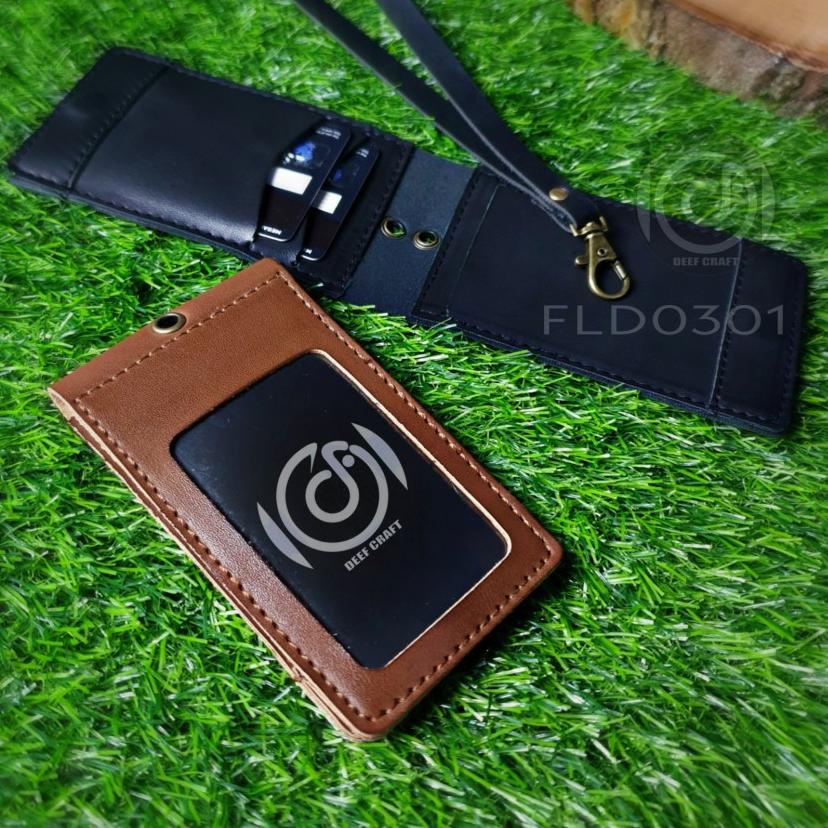 

[OK767] ID Card Holder Lipat Magnetic Multi Fungsi / Name Tag Kulit [FLD0301] が 61