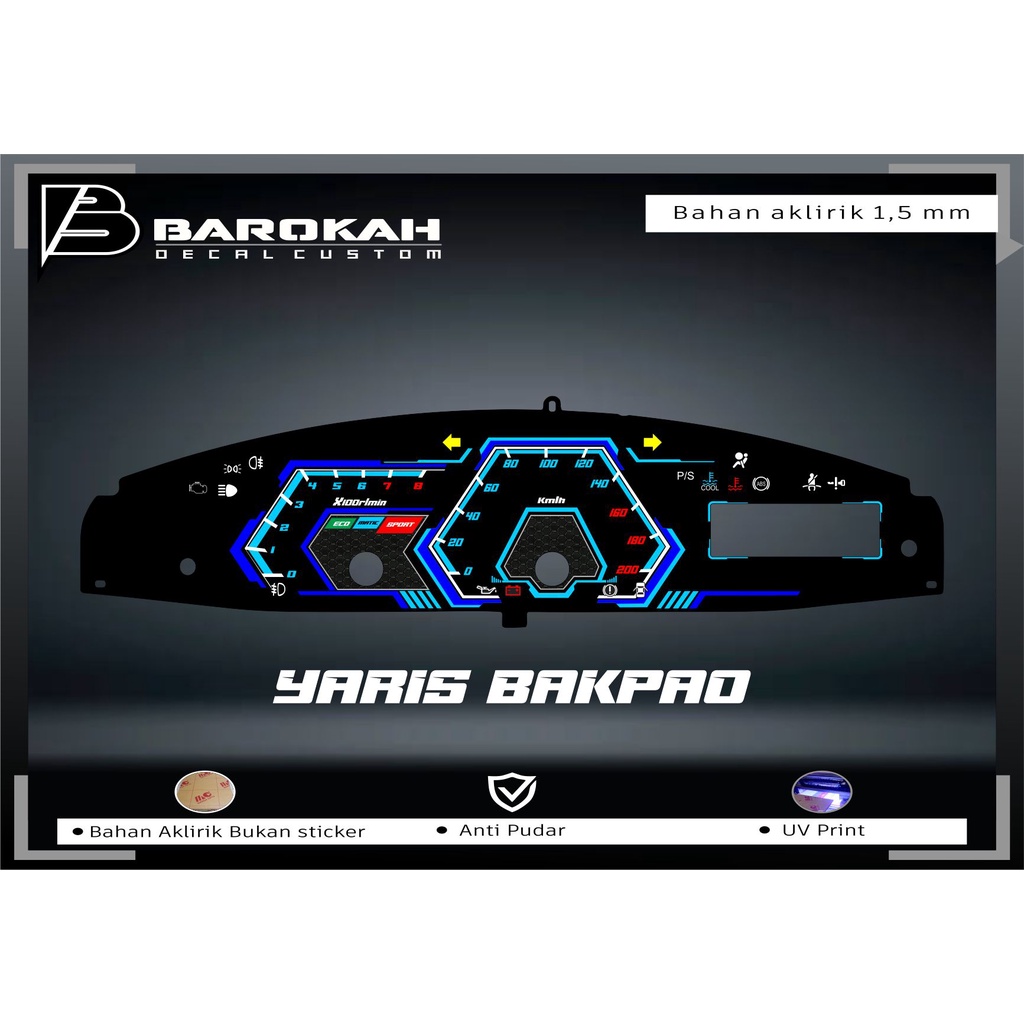 speedometer toyota yaris bakpao panel spido meter yaris 2006