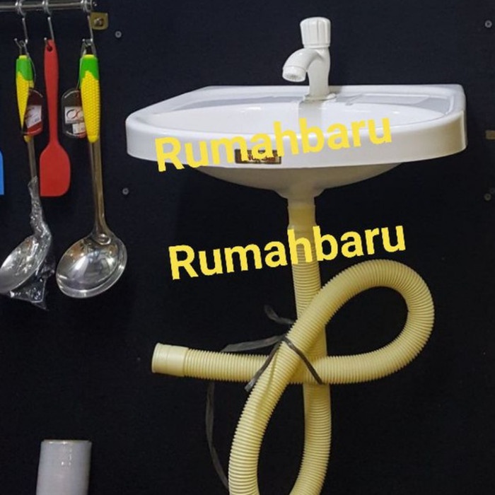 Washtafel- Wastafel Mini / Plastik Putih - Putih -Washtafel.