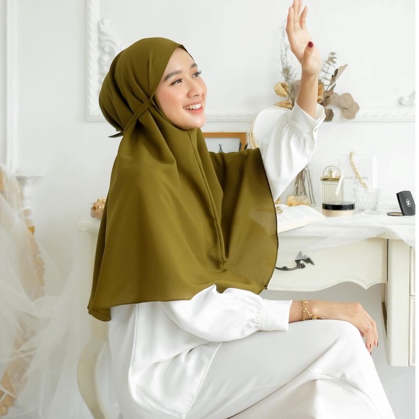 PROMO JILBAB DEWASA KERUDUNG KHIMAR POLOS INSTAN BERGO MARYAM TALI DIAMOND