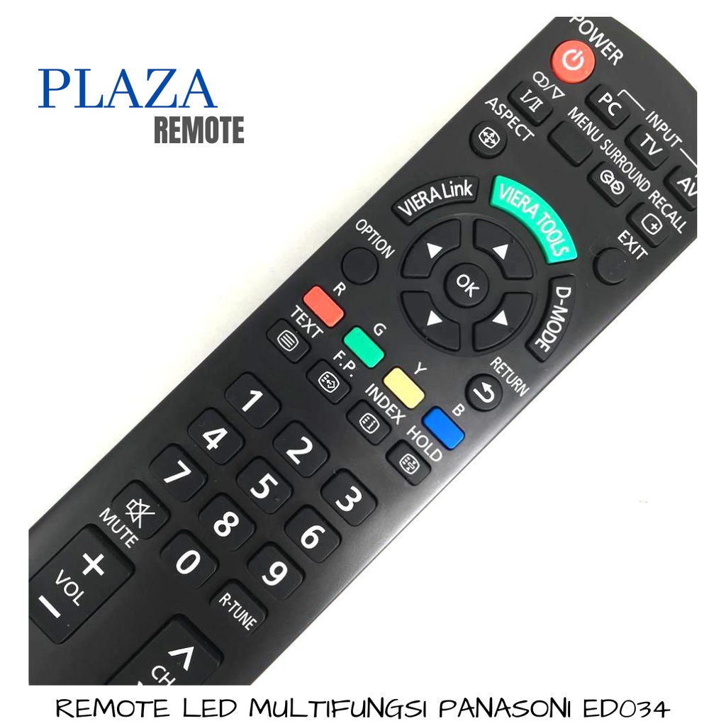 REMOTE TV LED PANASONI VIERRA DIGITAL MULTIFUNGSI TANPA SETTING ED034