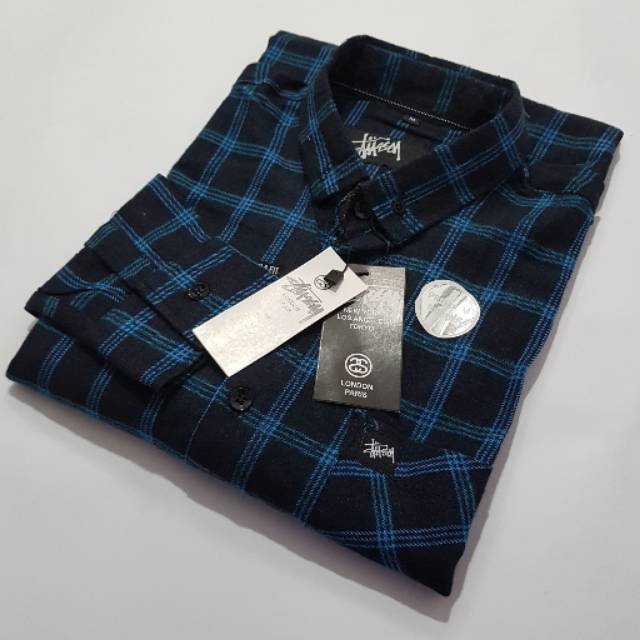 Volcom kemeja flanel distro cowok lengan panjang warna 