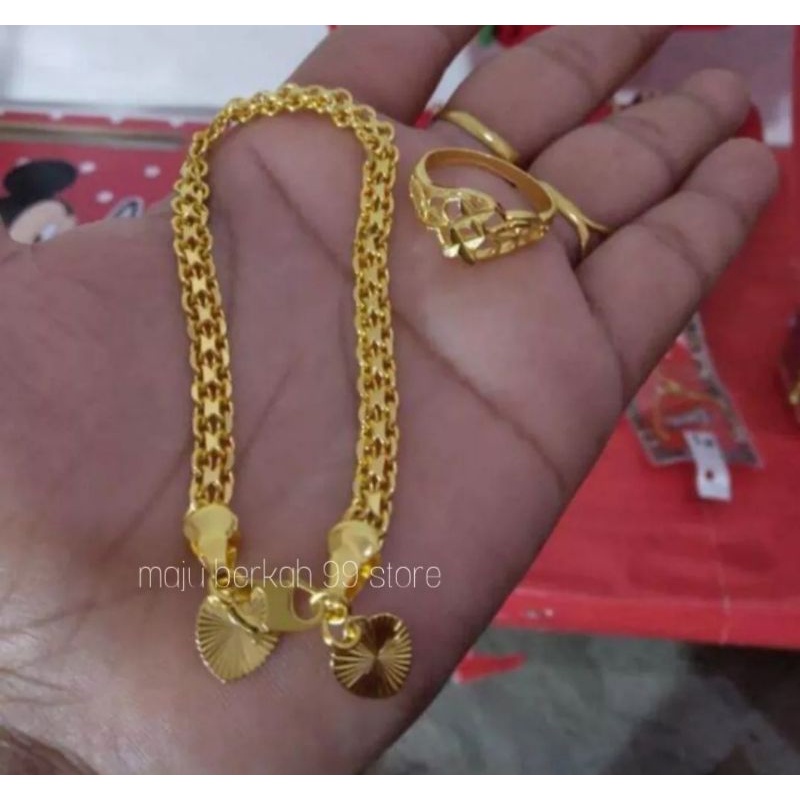 lagi viral gelang titanium free cincin coin logam asli anti karat tidak luntur kualitas import