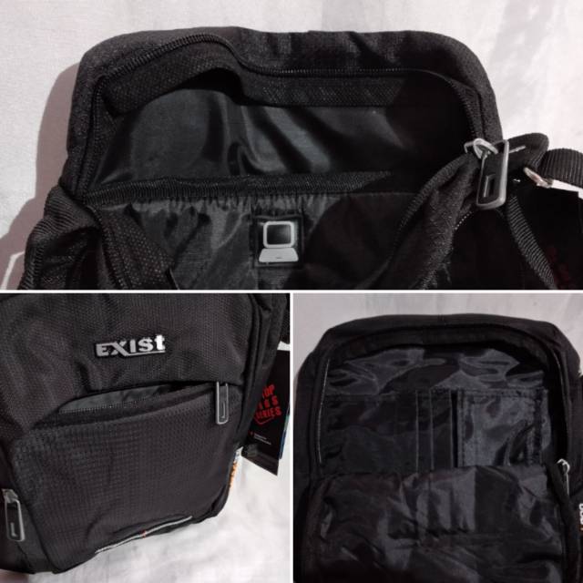 Tas Selempang - travel pouch ukuran 9 inch - EXIST 49216 - 49220 - 49222 original produk lokal berkualitas