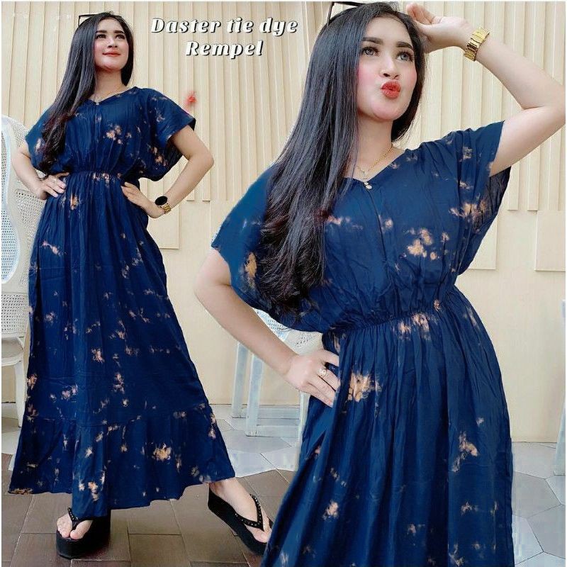 BISA COD // DASTER ARAB BUSUI RESLETING FIT TO XXL LD 120 // DASTER MANOHARA PANJANG TIE DYE