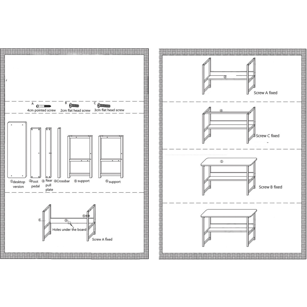 Weyon Sakura Meja belajar Meja kantor Meja kerja Meja komputer  Meja rias persegi panjang Meja kamar tidur sederhana  Meja Dengan partisi(A150 120cm✖45cm)