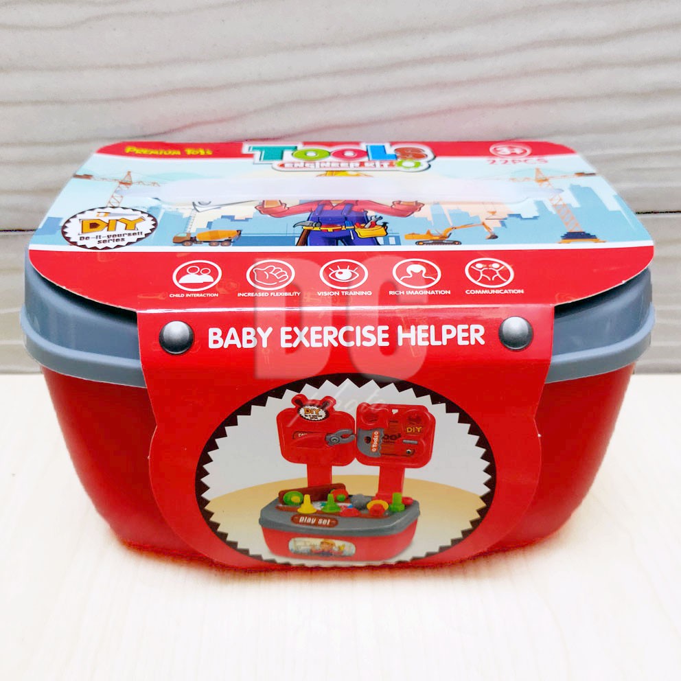 Tools Engineer Kit DIY Baby Excercise Helper Perkakas Tukang Koper Alat Pertukangan Tang Gergaji