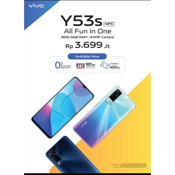 Vivo Y53s Ram 8+3gb Garansi Resmi Vivo