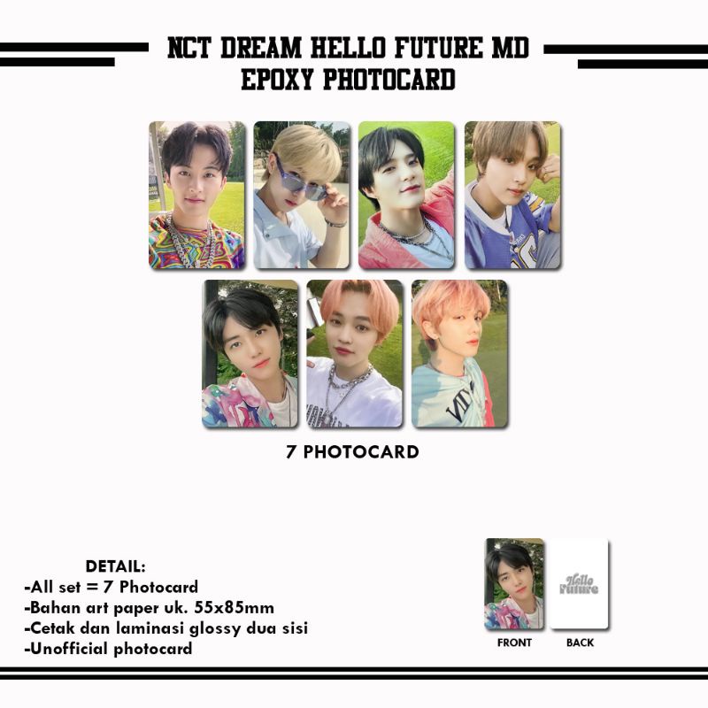 NCT DREAM HELLO FUTURE MD EPOXY PHOTOCARD