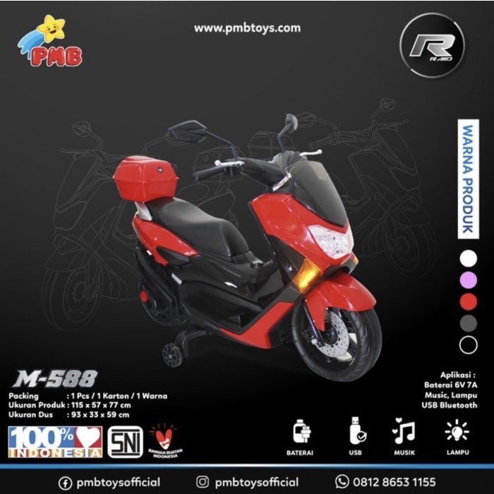 {dianastore} M-588 MOTOR AKI NMAX MAINAN ANAK M588 Diskon