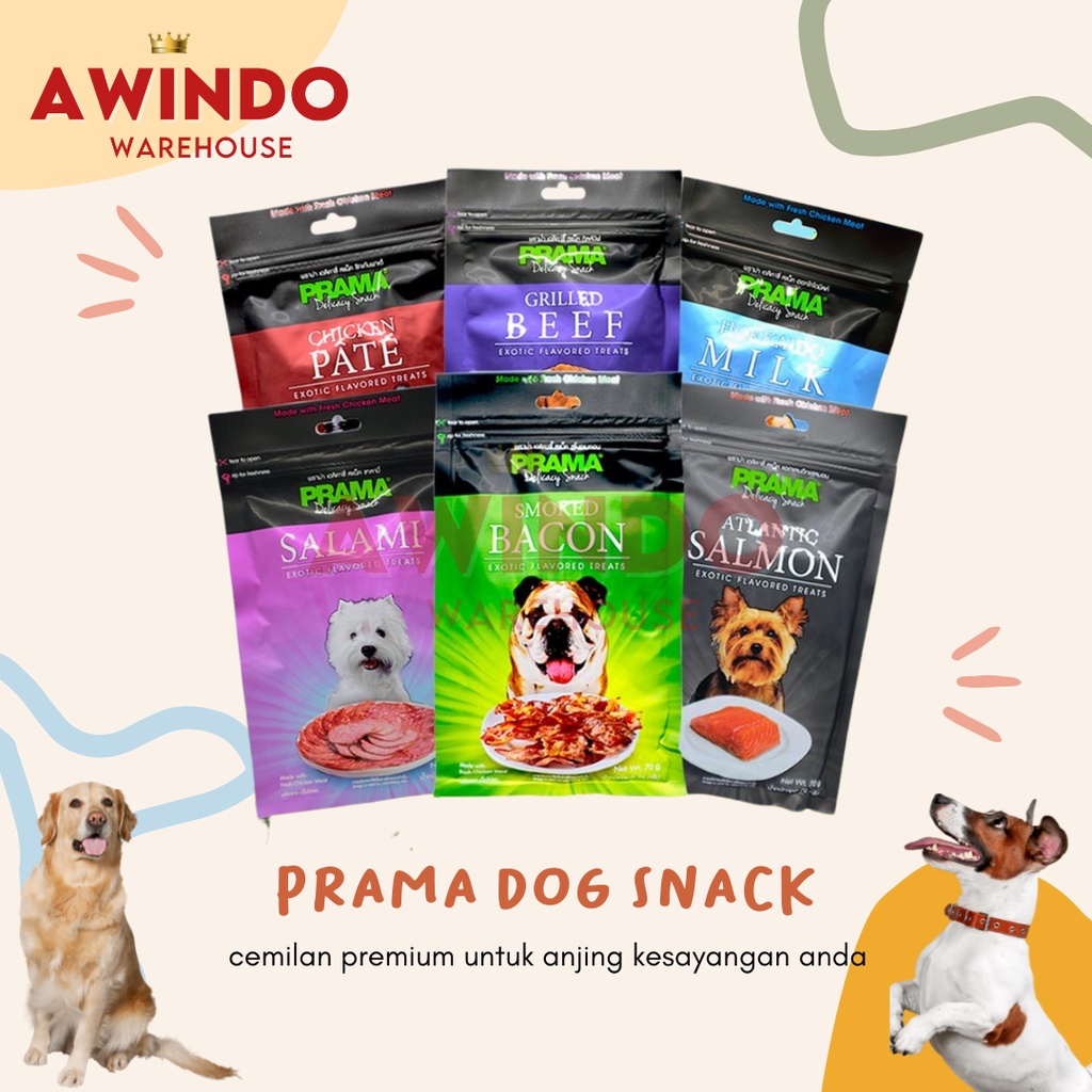 PRAMA DOG SNACK - Prama Makanan Cemilan Snack Anjing 70gr