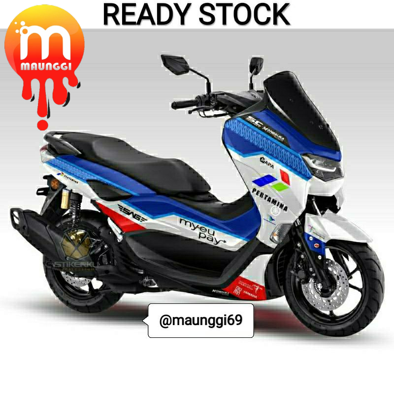 Striping motor yamaha nmax 2020 Decal new nmax 155 full body Sticker motor nmax full motif mandalika