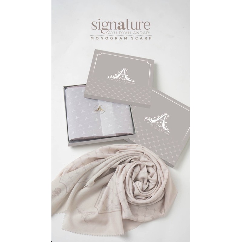 Signature Monogram Scarf by_Ayu Dyah Andari