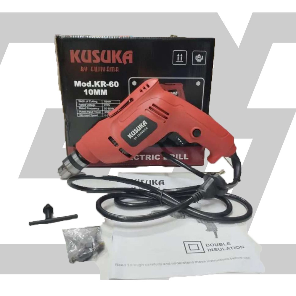 MESIN BOR LISTRIK KUSUKA BY FUJIYAMA 10 MM ELECTRIC DRILL-MESIN BOR BETON -MESIN BOR KAYU LISTRIK