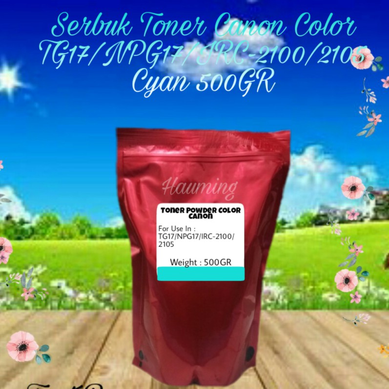 Serbuk Toner Canon NPG17 NPG 17 TG17 TG 17 IR C2100 C2105 IRC 2100 2105 IR2100 IR2105 Cyan 500gr