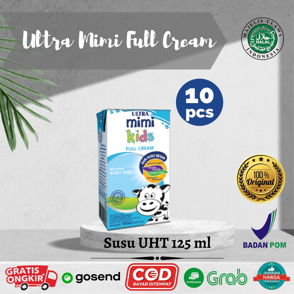 

Ultra Mimi Susu UHT Full Cream 10x125ml