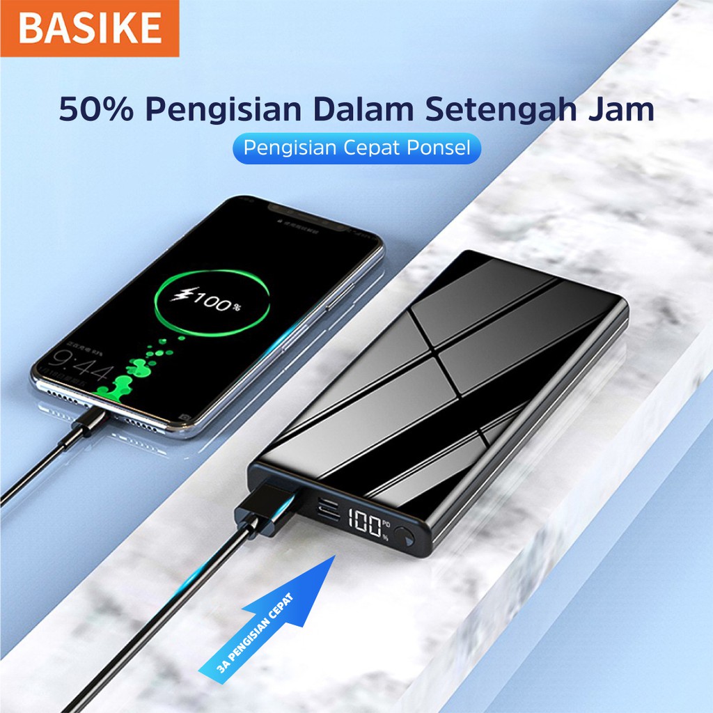 Powerbank Fast Charging QC 3.0 PD 22.5W 18W Mini Power Bank Murah Iphone 10000 mah LED murah Iphone 13 mini pro max 11 xr x 10 8 7 6 xiaomi Samsung Oppo Vivo hp murah Realme Redmi infinix Ipad Gadgets BASIKE-2