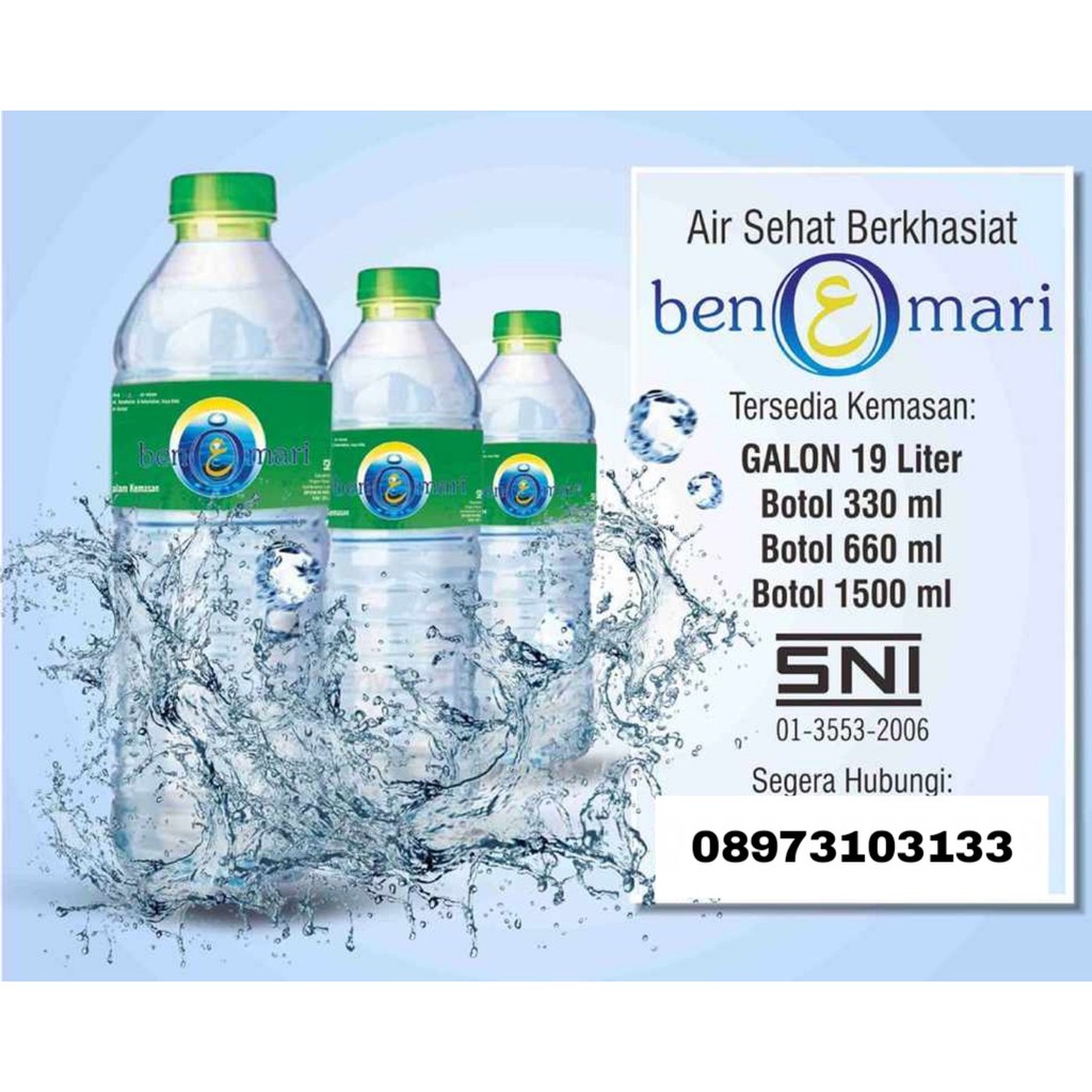[Botol 330ml] Air Minum Terapi Benomari TDS 0 PPM Rendah Air Kesehatan SidoHerbal