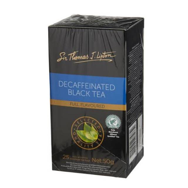 

Teh Sir Thomas J Lipton Decaffeinated Black Tea 25 tea bags