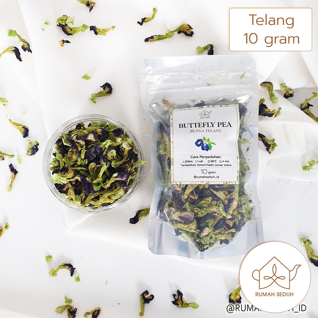 10gr Teh Bunga Telang Kering Organik/ Dried Butterfly Pea Tea | Shopee Indonesia