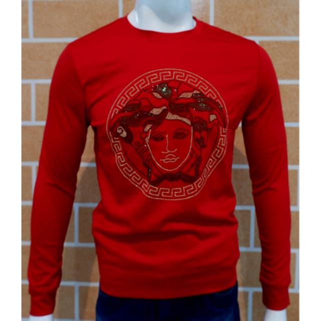 Kaos panjang cowok versace blink-blink/kekinian