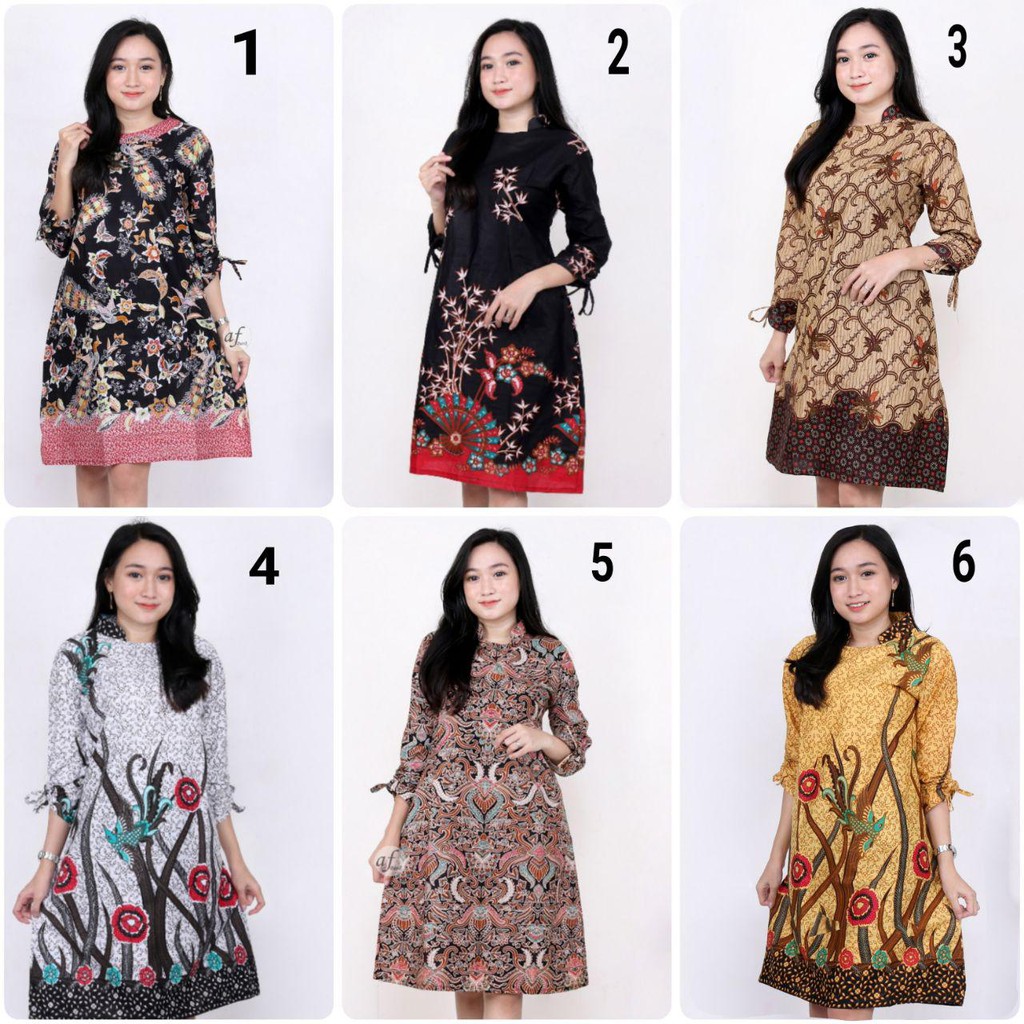  DRESS  BATIK  KATUN KERJA KANTOR SERAGAM BATIK  KANTOR DRESS  