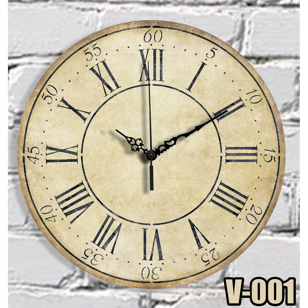 jam dinding vintage klasik dekoratif diameter V-001