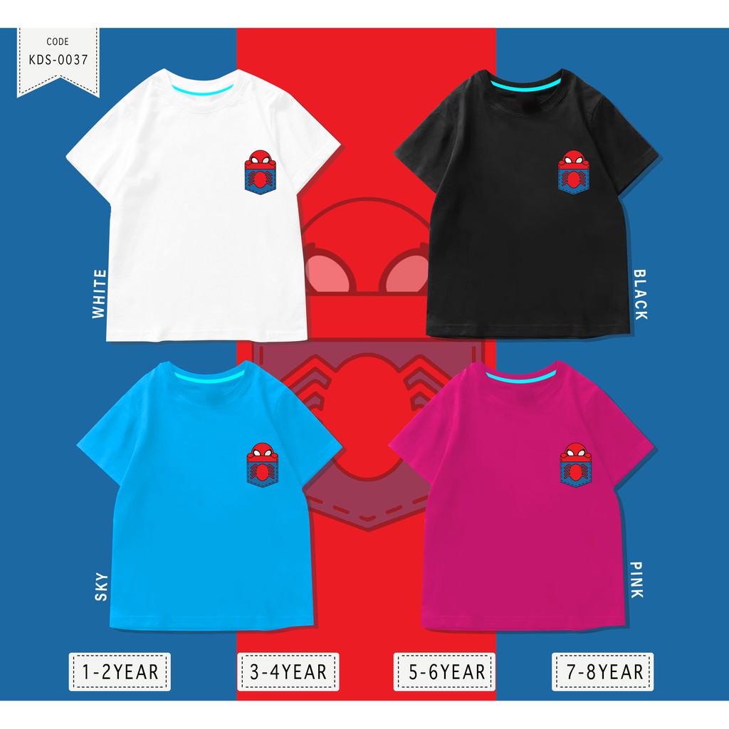 Baju Anak Spidermen / Kaos Distro DTF Anak Laki Laki dan Perempuan / Unisex / Motif