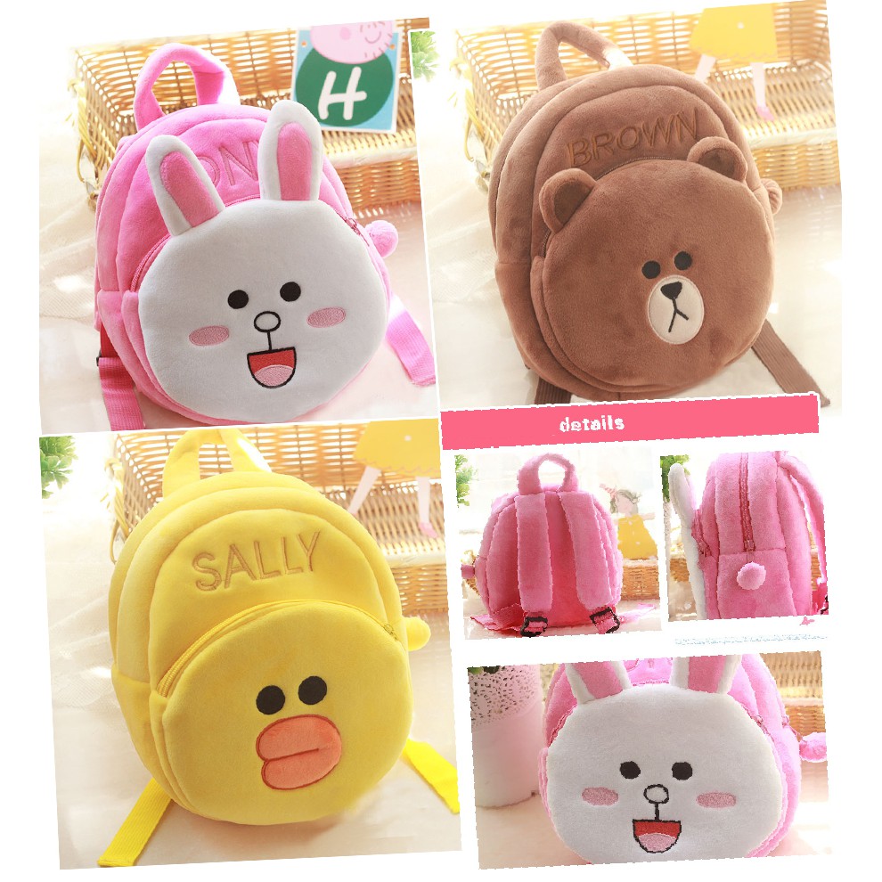 Tas Anak Tas Ransel Karakter Line Brown Sally Cony