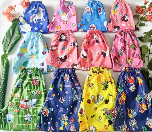 Carva celana joger anak laki-laki dan perempuan motif  all varian motif 1-8 tahun murah realpict