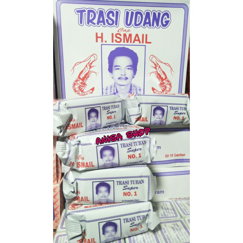 

Trasi udang cap H.ismail.. kemasan 1kg isi 10biji