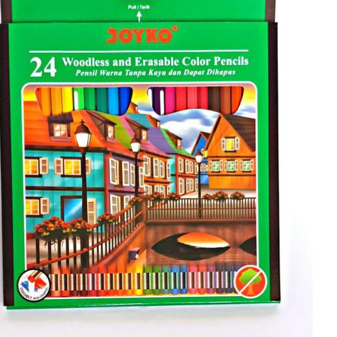 

Termurah!! (nci-234) Pensil Warna JOYKO BISA DIHAPUS 24 Warna