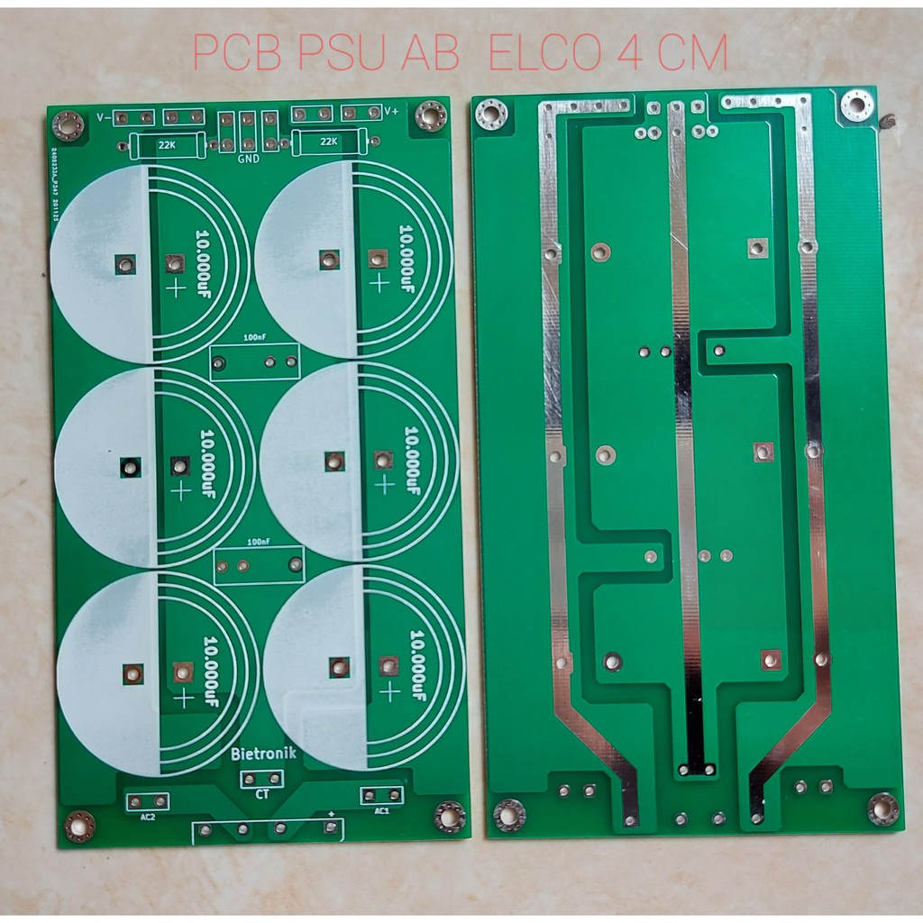 PCB PSU 6 ELCO MAX 4 CM CLASS AB DAUBLE LAYER