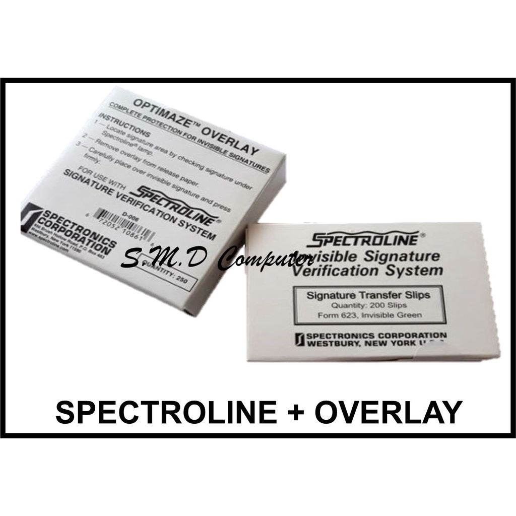 

Kertas spectroline + signature overlay