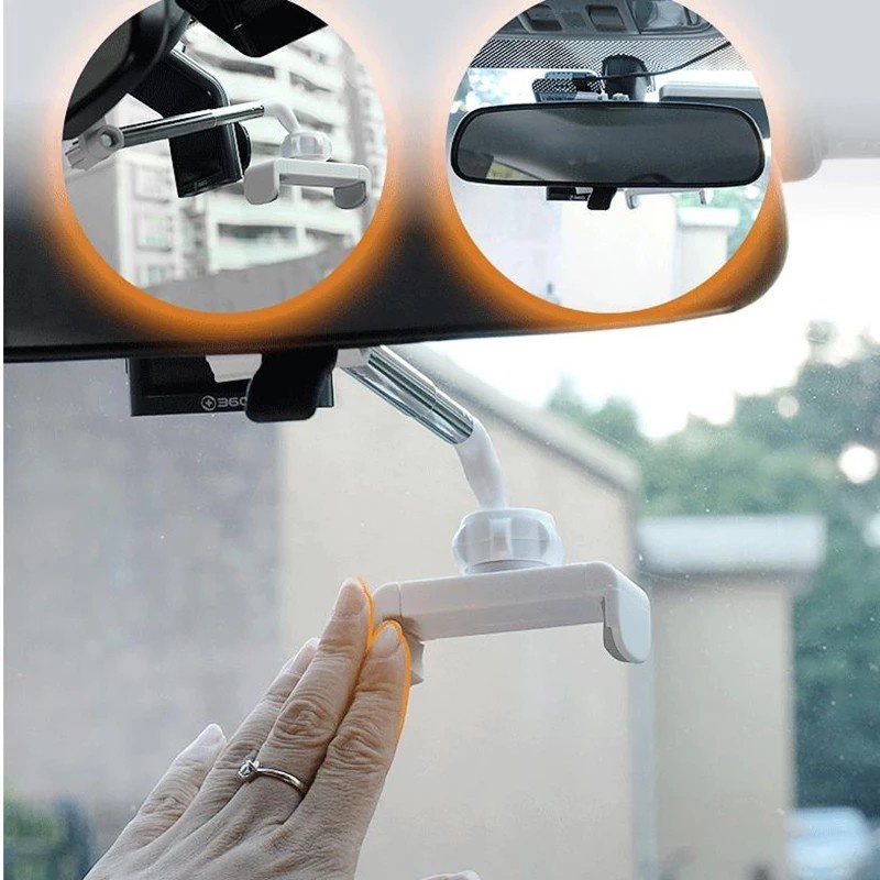 NA - Mirror Car Holder Stand Adjustable 2in1 Holder Mobil Spion CARPOD