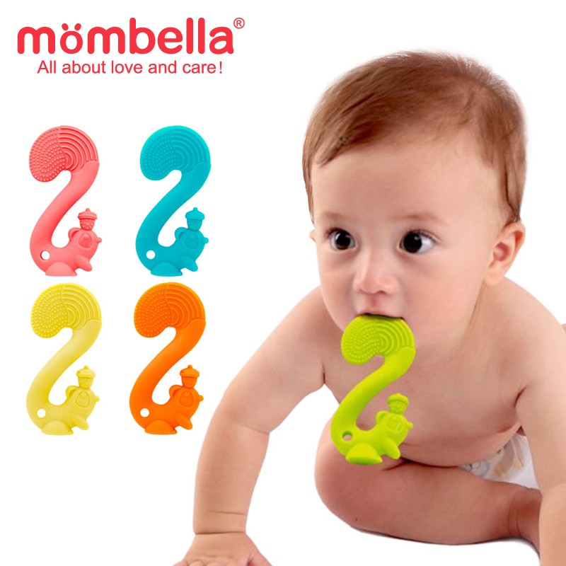 Mombella Squirrel Soothing Teether Mainan  Gigitan  Bayi  