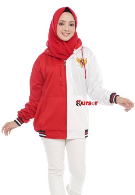 JAKET MERAH PUTIH hoodie Garuda Indonesia