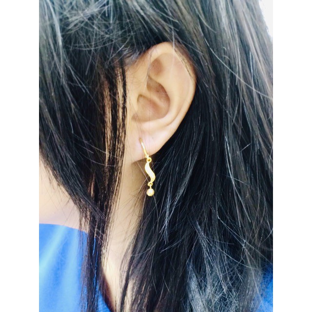 Super Murah! Anting wanita anting jurai anting permata anting lapis emas anting pengganti emas