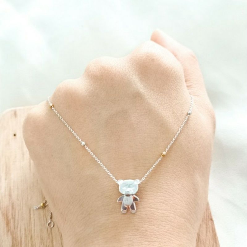 Kalung Wanita Rantai Liontin Hati Permata Gold Perhiasan Emas asli