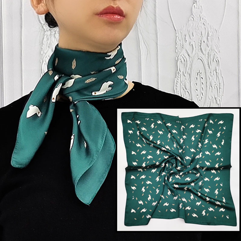 70x70cm Mini Scarf, Scarf Leher, Scarf Tas, Bahan High Grade Silk Immitation Gaya Korea Fashion Impor Wanita Aksesoris / outer scarf / scarf outer / Sunscreen scarf leher