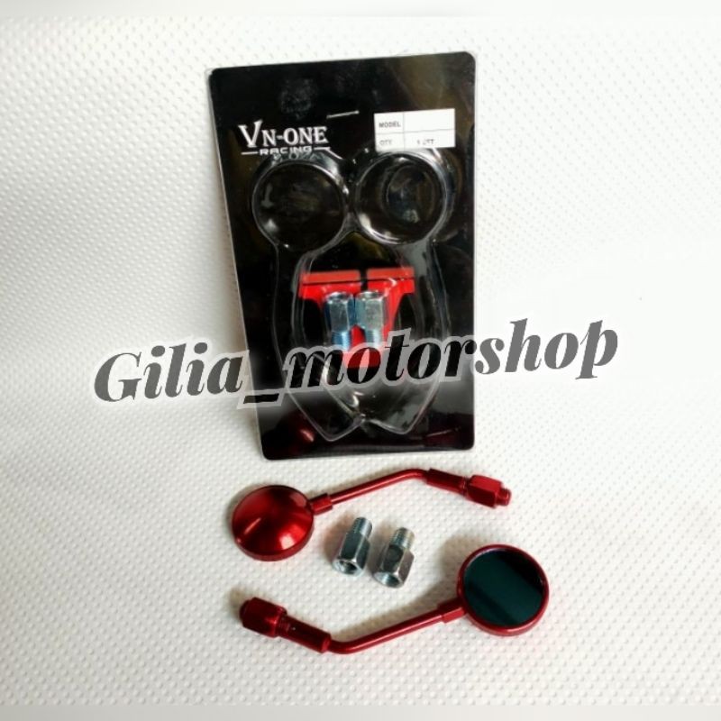 Spion Mini Bulat Cnc Mirror Biru Vn-one Universal Honda Yamaha