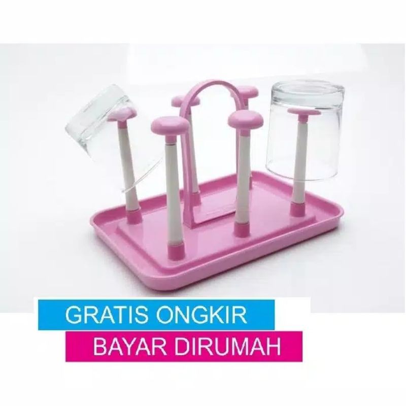 CALISTA STAND GELAS PLASTIK | TEMPAT GELAS | RAK GELAS