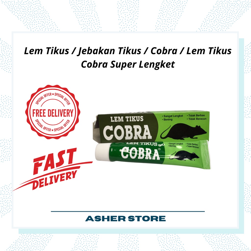 Lem Tikus / Jebakan Tikus / Cobra / Lem Tikus Cobra Super Lengket