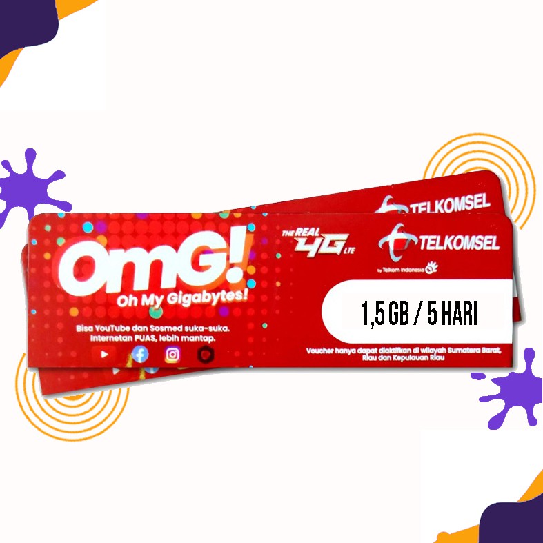Paket data internet Telkomsel 1.5 GB (zona 2 kalimantan) VIA CHAT