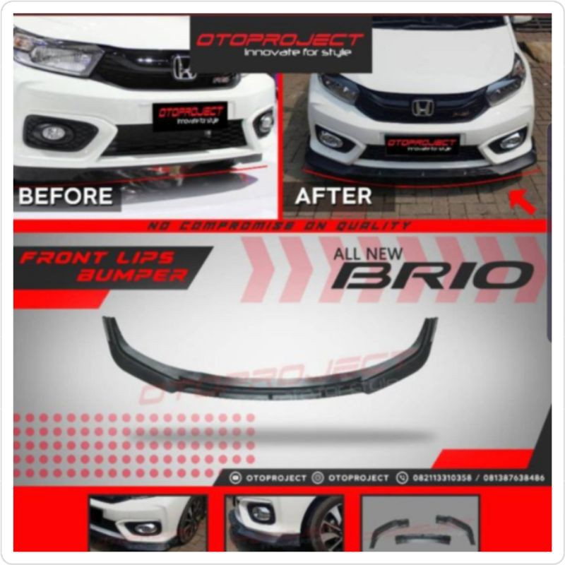 List Bumper Front Lip Brio Hitam Dop